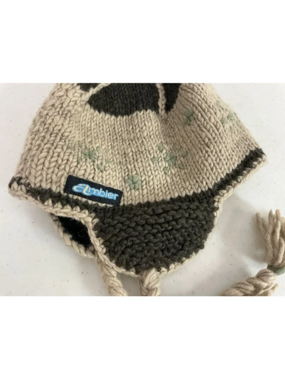 Ambler Handknit Wool Hat Beanie Made in Nepal Womens One Size